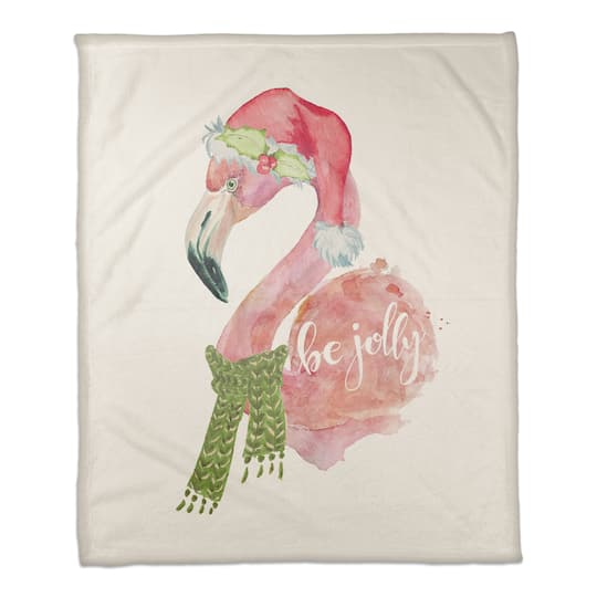 Be Jolly Flamingo 50x60 Coral Fleece Blanket